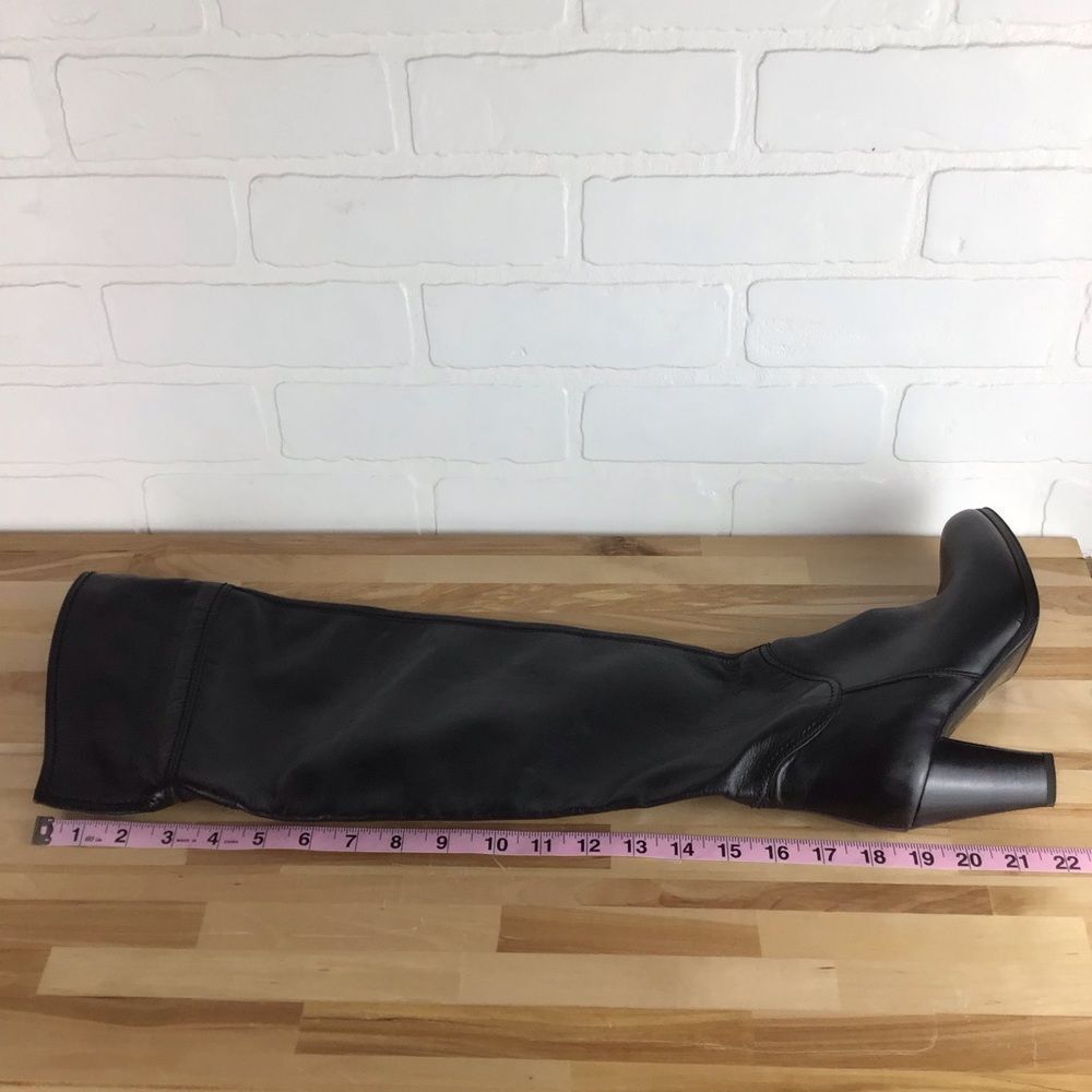 EUROSUOLE Italia Genuine leather Italian over the knee High-boots black 6 - Picture 10 of 15
